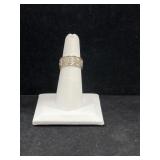 STERLING SILVER SCOTTISH BAND RING - 5.7GR -