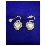 PAIR OF STERLING SILVER DROP EARRINGS W/