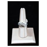 5 Stack Sterling Silver Marquise Cut CZ Ring