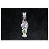 Sterling Silver Multi-Stone Pendant