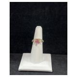 STERLING SILVER DANGLE BEAD RING - 5.2 GR SIZE 6