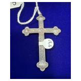 LARGE STERLING SILVER CELTIC CROSS PENDANT -