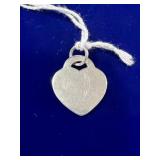 SMALL STERLING SILVER ENGRAVABLE HEART CHARM -