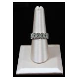 Silver Diamond Intricate Milgrain & Openwork Ring