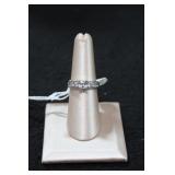 Elegant Sterling Silver Princess Cut Ring