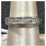 CZ Single Row Sterling Silver Ring