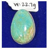 Royston Turquoise Cabochon Oval 925 Pendant