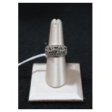 Sterling Silver Marcasite Intricate Openwork Ring