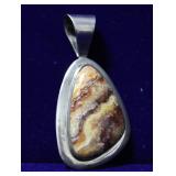 Jay King Sterling Silver Pendant w/ Bee Jasper