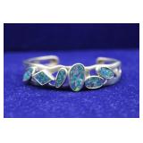 Whitney Kelly WK Blue Fire Opal Sterling Bracelet