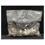 50 Sterling Silver Rings Various Sizes - Weighs
