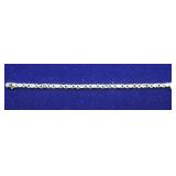 Light Blue Diamond & X Tennis Bracelet