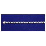 Marquise Sapphire & Diamond Sterling Bracelet