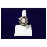 Navajo Mother of Pearl Cabochon Sterling Ring