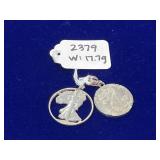Walking Liberty Half Dollar & Gold Eagle Pendants