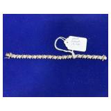 GOLD WASHED STERLING SILVER & SAPPHIRE TENNIS