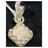 STERLING SILVER TAXCO MEXICO CROSS PENDANT -