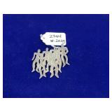 Taxco Mexico Sterling Modernist People Brooch