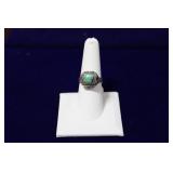 Navajo Turquoise Square Stone w/ Multi Stone Ring