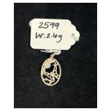 STERLING SILVER BUTTERFLY CHARM PENDANT - WEIGHS