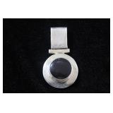 Mexican Sterling Silver Black Onyx Pendant