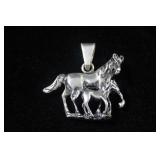 Horse & Colt Sterling Silver Cast Pendant
