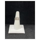 STERLING SILVER FACE MOTIF RING - 4.5GR - SIZE 6.5