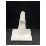 STERLING SILVER BLUE TOPAZ RING - 2.2GR SIZE 6-1/4