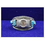 Native American Navajo Watch Silver Cuff