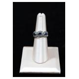 1970s Sterling Silver Marcasite w/ Tanzanite Ring