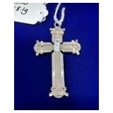 LARGE STERLING SILVER "CROSS WITHOUT JESUS" CROSS