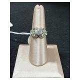 Multi-Cluster CZ Sterling Silver Ring