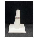 STERLING SILVER & AMETHYST RING -2.6GR - SIZE 6.5