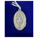 STERLING SILVER CATHOLIC MIRACULOUS MEDAL "O