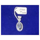 Taxco Mexico Sterling Oval Blue Sodalite Pendant