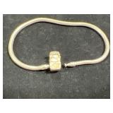 BIAGI STERLING SILVER SNAKE CHAIN BRACELET W/