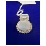 STERLING SILVER BLANK PENDANT W/ INTEGRATED BAIL