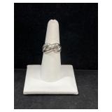 STERLING SILVER CHUNKY TWIST RING - 4.8GR - SIZE
