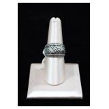 Judith Ripka Sterling SIlver Textured Band Ring