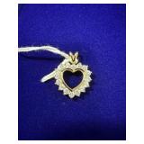 GOLD PLATED STERLING SILVER & CLEAR STONE OPEN