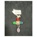 VTG STERLING SILVER TAXCO MEXICO MULTI STONE