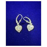 PAIR OF BEVERLY HILLS 925 STERLING SILVER HEART