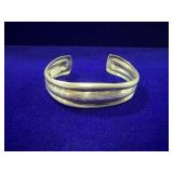 STERLING SILVER CUFF BRACELET MADE IN MEXICO W/