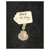 STERLING SILVER ENGRAVABLE PLAQUE PENDANT -