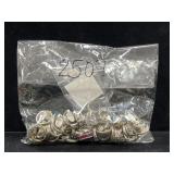 50 Sterling Silver Rings Various Sizes - Weighs