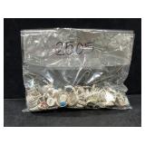 50 Sterling Silver Rings Various Sizes - Weighs