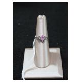 Silvershake Marquise Pink Sterling Silver Ring