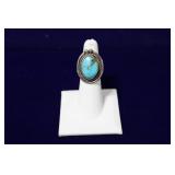 Traditional Navajo Turquoise Sterling Silver Ring