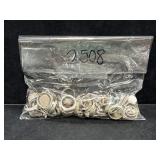 50 Sterling Silver Rings Various Sizes - Weighs