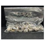 29 Sterling Silver Rings Various Sizes - Weighs